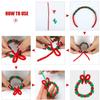 WILLBOND Christmas Beaded Ornament Kit Includes 800 Pieces 10 mm Christmas Tri Beads 200 Pieces Xmas Round Glass Beads 50 Chenille Stems 50 Green Ribbons for DIY Craft Holiday Xmas Tree Hanging Decor view 3