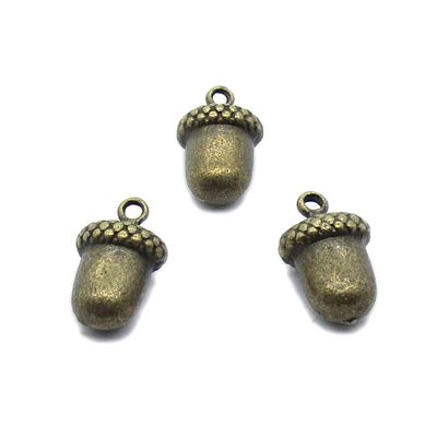 30 PCS Metal Antique Bronze Color Jewelry Making Supplies Charms Beading Crafting Wholesale AA160 Acorns Nuts