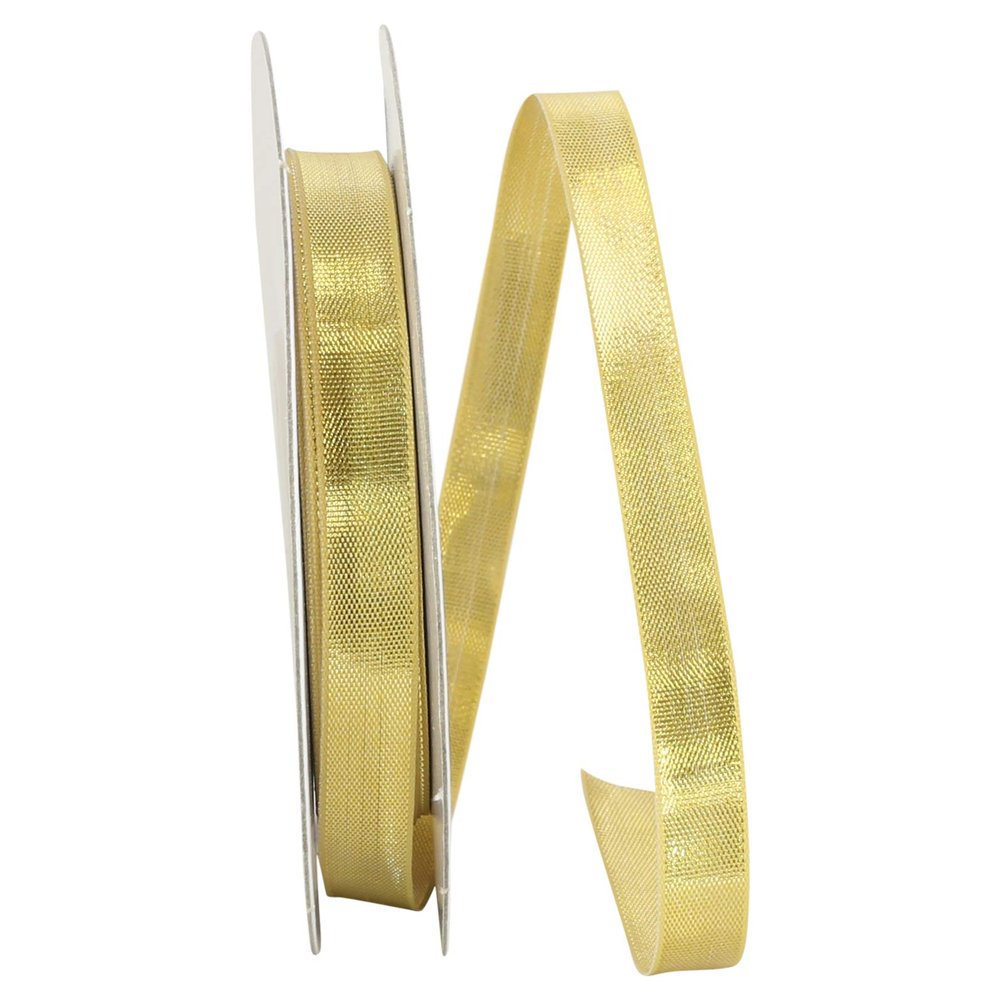Reliant Ribbon Woven Lame 2 Ribbon, 3/8 Inch X 25 Yards, Gold