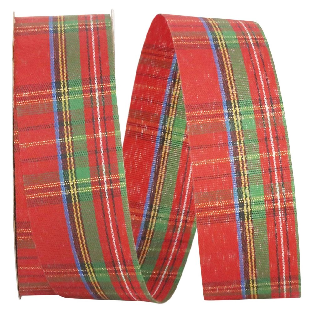 Reliant Ribbon Plaid Renee Ribbon, 1-3/8 Inch X 25 Yards, Multi