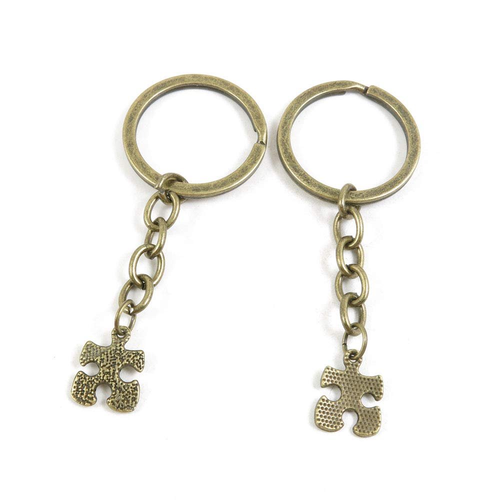 100 PCS Fashion Jewelry Making Suppliers Findings Key Ring Chains Tags Clasps Keyrings Keychains O3EB8X Jigsaw Puzzle