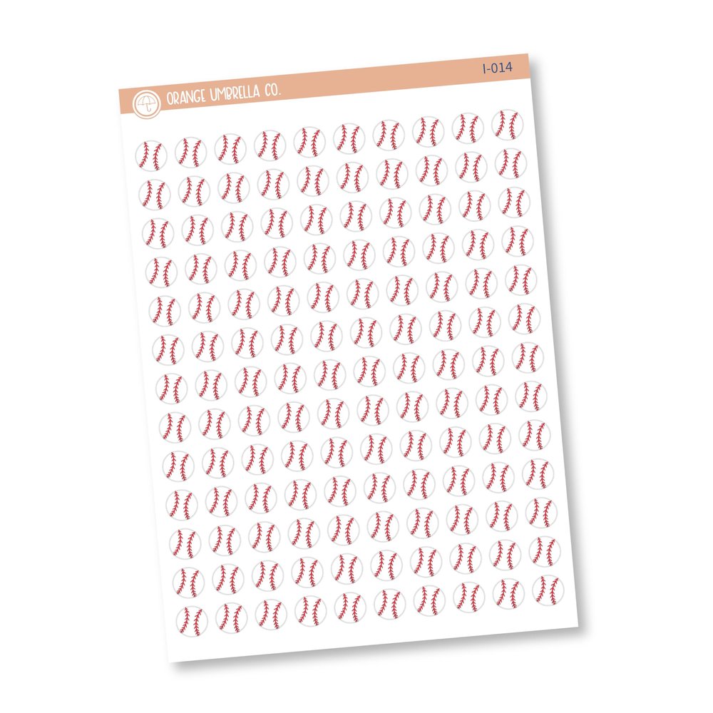 Baseball Icon Planner Stickers and Labels | I-014