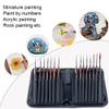 Transon 15Pcs Extra Fine Detail Paint Brushes with Brush Storage Organizer for Model Miniature Painting and Acrylic Watercolor Gouache Painting view 2