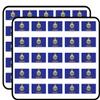 Kansas Flag Sticker for Scrapbooking, Calendars, Arts, Kids DIY Crafts, Album, Bullet Journals 50 Pack view 1