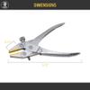 6-3/4" Brass-Lined Jaw Parallel Action Flat Nose Pliers with Adjustable Jaw Stop Jewelry Making Wire Forming Tool view 3