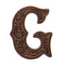 Alphabet Letter G Concho Antique Copper 3/4" Tall 1339-073 view 1