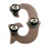 Alphabet Letter G Concho Antique Copper 3/4" Tall 1339-073 view 2