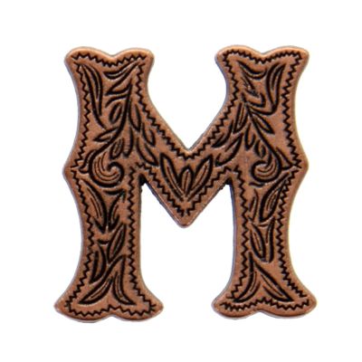 Alphabet Letter M Concho Antique Copper 3/4" Tall 1339-133