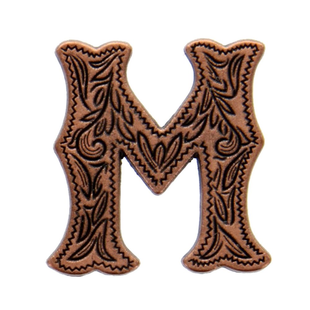 Alphabet Letter M Concho Antique Copper 3/4" Tall 1339-133