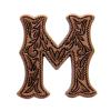 Alphabet Letter M Concho Antique Copper 3/4" Tall 1339-133 view 1