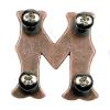 Alphabet Letter M Concho Antique Copper 3/4" Tall 1339-133 view 2