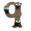 Alphabet Letter P Antique Copper Concho 3/4" Tall 1339-163 view 2