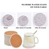 12 Pcs Ceramic Tiles for Crafts Coasters, Absorbent Stone Coaster Blanks for Crafts, 4inch Ceramic White Tiles Unglazed with Cork Backing Pads, Decorate Your Own Coaster DIY Project view 4