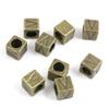 850 PCS Metal Antique Bronze Color Jewelry Making Supplies Charms Beading Crafting Wholesale F5AD7 Alphabet V Cube Loose Beads view 1