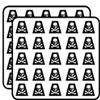 Firefighter Tetrahedron Shaped Skull & Crossbones (fire Logo dept) Sticker for Scrapbooking, Calendars, Arts, Kids DIY Crafts, Album, Bullet Journals 50 Pack view 1