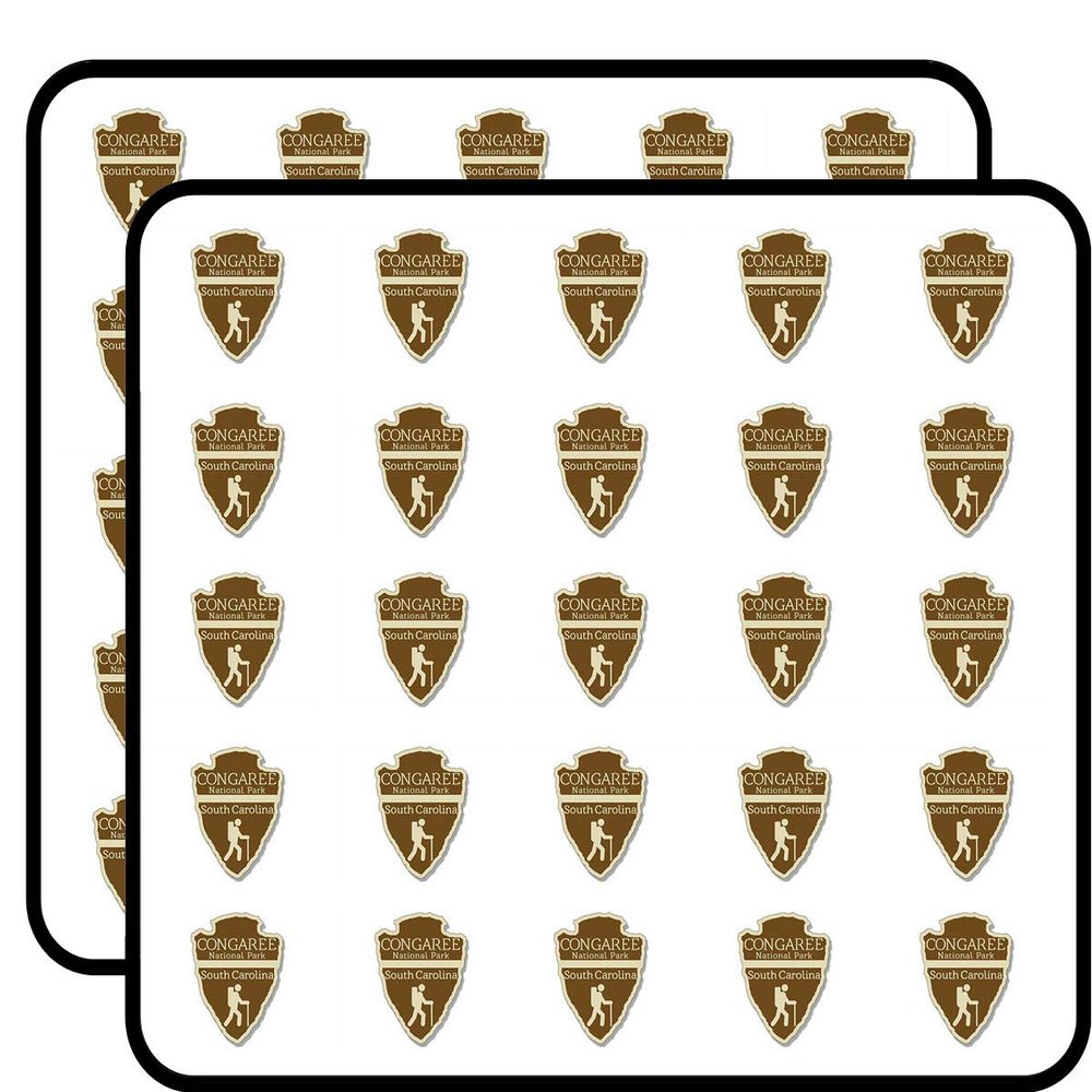 Arrowhead Shaped Congaree National Park (rv Camp Hike sc) Sticker for Scrapbooking, Calendars, Arts, Kids DIY Crafts, Album, Bullet Journals 50 Pack