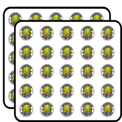 Round Chequamegon National Forest (us Hike rv Travel) Sticker for Scrapbooking, Calendars, Arts, Kids DIY Crafts, Album, Bullet Journals 50 Pack