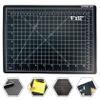 ARTIST'S BEST 12" X 9" Black Self Healing Cutting Mat | Durable PVC Construction | Gridded With SAE & Metric Units | Great Arts, Fabric, Quilting, Sewing, Scrapbooking, Protecting Work Surfaces view 1