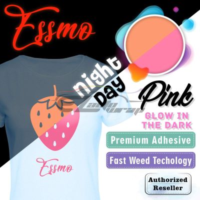 ESSMO Glow in The Dark Pink GD04 GD01 Heat Transfer Vinyl HTV Sheet T-Shirt 20" Wide Iron On Heat Press 20"x72"