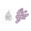 Briartw It's a Girl Cutting Dies,Words Phrases Shadow Sentiment Die-Cutter for Card Making,DIY Alphabet Letters Scrapbooking Paper Crafts Embossing Stencil Photo Album Crafts Tool Decoraion Cards view 4