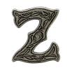 Alphabet Letter Z Antique Silver Concho 3/4" Tall 1339-262 view 1