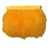 ADAMAI Natural Turkey Marabou Hackle Fluffy Feather Fringe Trim 6-8inch Width 50yards (Golden Yellow) view 1