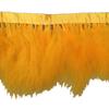 ADAMAI Natural Turkey Marabou Hackle Fluffy Feather Fringe Trim 6-8inch Width 50yards (Golden Yellow) view 2