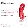 SATINIOR 20 Pieces Aluminum Alloy Guyline Cord Adjuster Tent Tensioners Rope Adjusters for Outdoor Camping Hiking (Red, one Size) view 2
