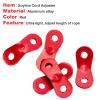 SATINIOR 20 Pieces Aluminum Alloy Guyline Cord Adjuster Tent Tensioners Rope Adjusters for Outdoor Camping Hiking (Red, one Size) view 3