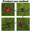 SATINIOR 20 Pieces Aluminum Alloy Guyline Cord Adjuster Tent Tensioners Rope Adjusters for Outdoor Camping Hiking (Red, one Size) view 4