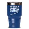 Clarinet Tumbler for Daughter Birthday Gift from Dad Christmas Present for Women Music Teacher Bass Clarinet Player Coffee Mugs for Men Clarinet Lover view 1