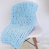 Light Blue DIY Chunky Chenille Yarn 8.1oz Big Blanket Yarn Bulky Roving Yarn Arm Knitting Yarn Chunky Fat Yarn Hand Knitting Yarn Jumbo Chenille Yarn Vegan Yarn 1 Skein view 2