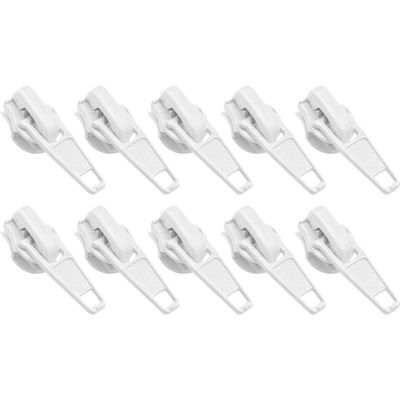 1000pcs #5 Bulk Metal Zipper Slider Pulls for Coil Teeth - White