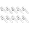 1000pcs #5 Bulk Metal Zipper Slider Pulls for Coil Teeth - White view 1