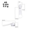 1000pcs #5 Bulk Metal Zipper Slider Pulls for Coil Teeth - White view 2