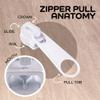 1000pcs #5 Bulk Metal Zipper Slider Pulls for Coil Teeth - White view 3