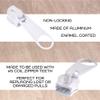1000pcs #5 Bulk Metal Zipper Slider Pulls for Coil Teeth - White view 4