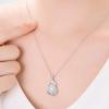 S925 Silver Buddha Feet Pendant Natural Burmese Emerald Necklac view 2