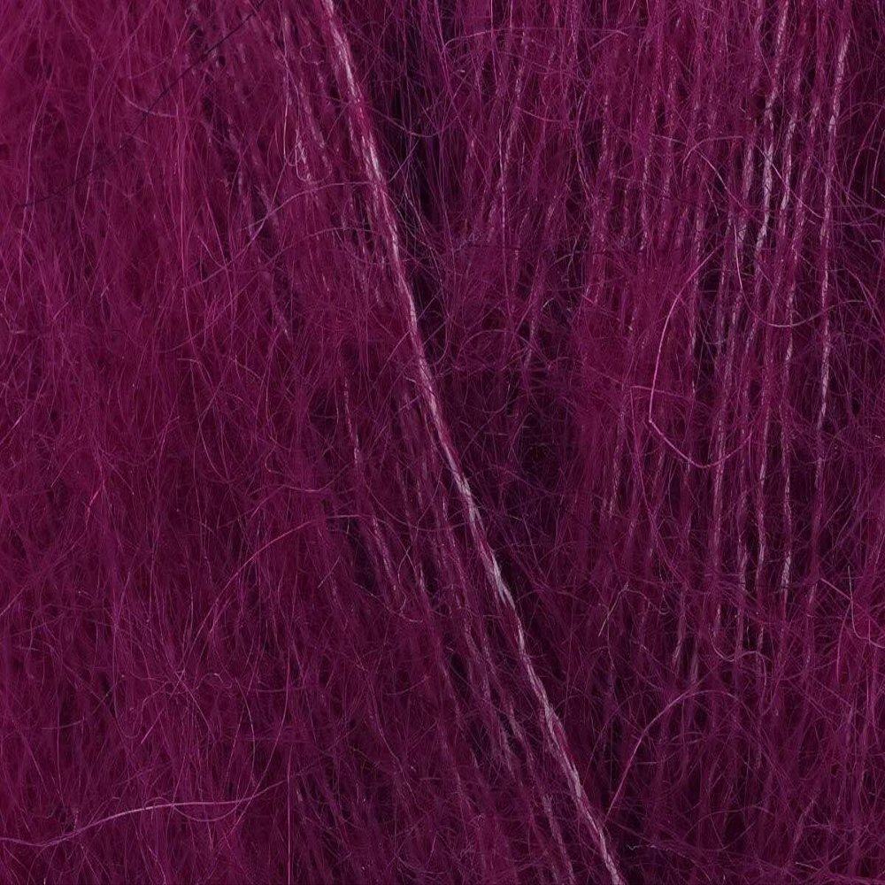 DROPS Kid-Silk Yarn Group A. 230 yds (210 m) /0.9 oz (25 g). Mix of Super Kid Mohair and Silk. Raw Supplies for Knitting and Crochet. Mohair Yarn. Silk Yarn. Lace Yarn. Color 17 Dark Rose