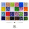 BALABEAD 10/0 Glass Hexagon Seed Beads with Beading Needles About 21600pcs in Box , Seed Beads for Jewelry Making, Hexagon 2 X 2.2mm(900pcs/Color, 24 Colors) view 1