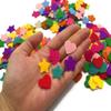 200 PCS Assorted Shape Mini Felt Flower Heart Star Embellishments Felt Pads Appliques for DIY Craft Decoration (Star Shape) view 2