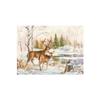 Deer in Winter Forest Cross-Stitch kit on Aida 16 Count Canvas. Winter Forest and Lake. Cross Stitch kit by Alisa 3-28 view 1