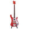 Hztyyier Red Wooden Miniature Bass Guitar with Stand, Musical Instrument Model for Home Decoration view 1