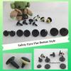 6 Pair Safety Eyes Button Style Flat with Washers (35mm-White) view 4