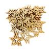 Inzopo unfinished, stars deco wood stars birch bark star craft wood ornaments, Wood, Natrliche Farbe, 30mm 50pcs view 1