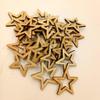 Inzopo unfinished, stars deco wood stars birch bark star craft wood ornaments, Wood, Natrliche Farbe, 30mm 50pcs view 2
