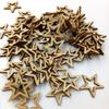 Inzopo unfinished, stars deco wood stars birch bark star craft wood ornaments, Wood, Natrliche Farbe, 30mm 50pcs view 4