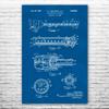 Unidirectional Microphone Poster Print, Audio Engineer Gift, Microphone Art, Podcast Host Gift, Recording Studio Art Blueprint (12 inch x 16 inch) view 1