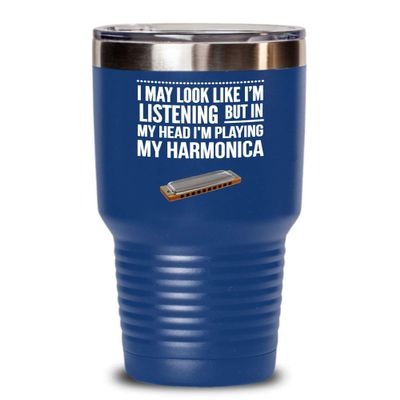 Harmonica Tumbler for Daughter from Mom Harmonica Player Musician Travel Mug for Harmonica Lover Music Coffee Cup