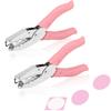 Rongon Handheld Hole Punch Hole 2 Pack Large Circle Paper Punch Puncheing with Soft-Handled 1/4 Inch Handmade Art Tools Hole Punching Single DIY Craft Shape Paper Cutter Perforator view 1